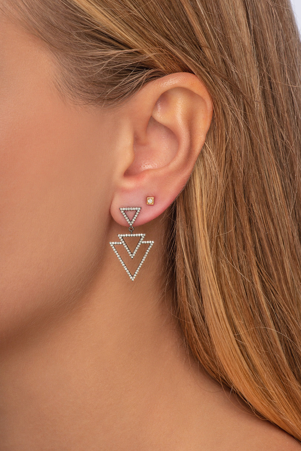 Diamond Square Earring