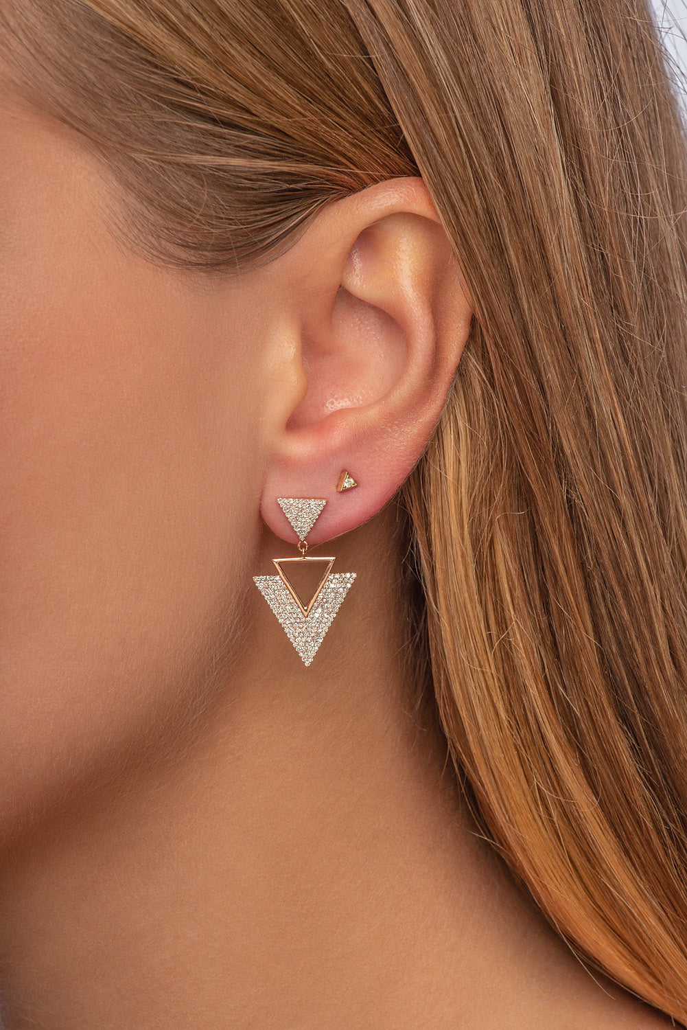 Triangles Diamond Earring