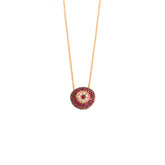 Ruby evil eye necklace