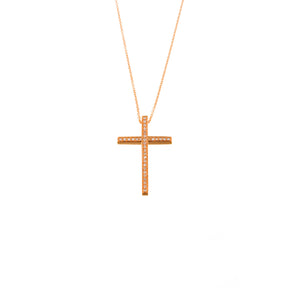Gold and Diamond Cross Necklace