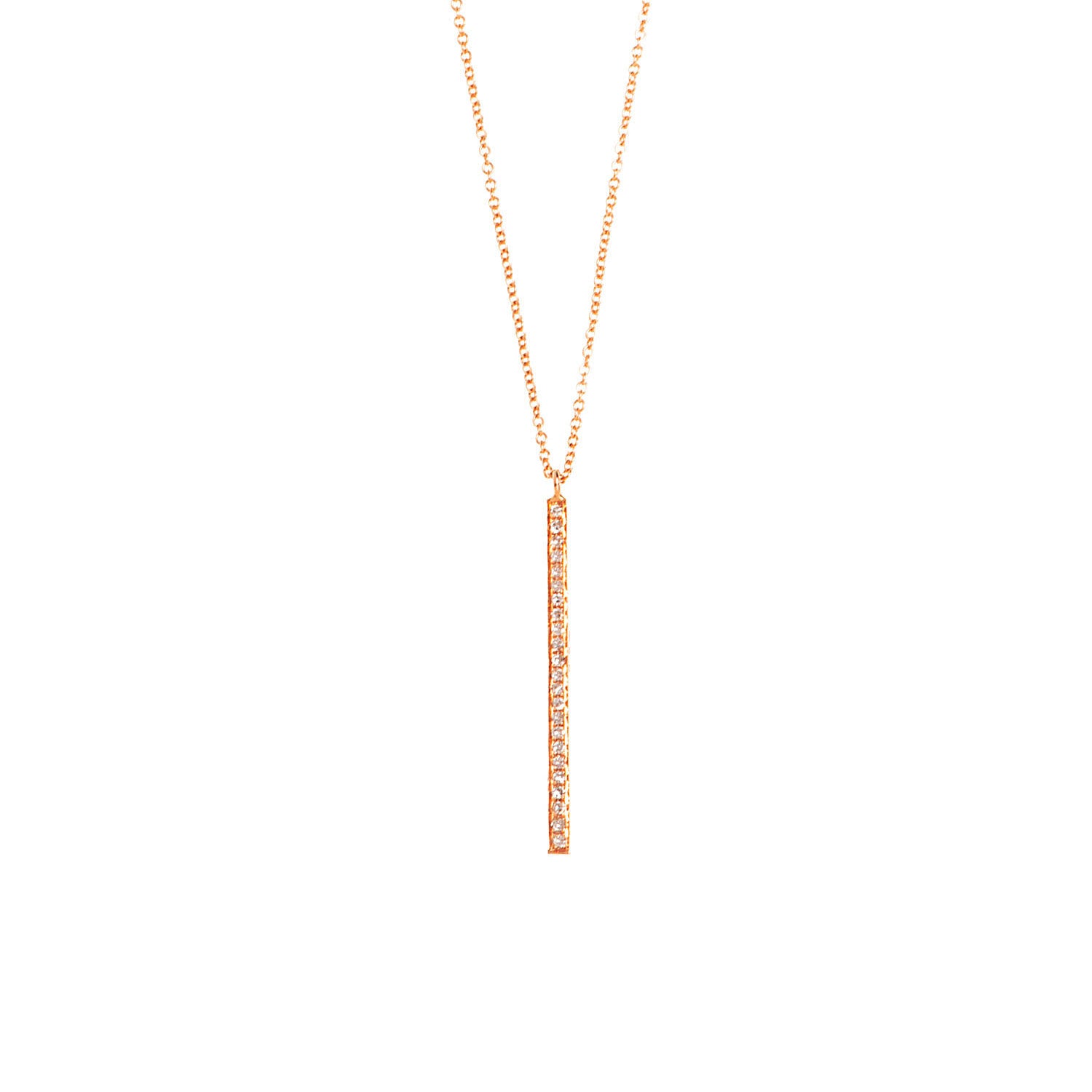 Gold and Diamond necklace. Diamond line necklace. Yellow gold necklace. Χρυσό κολιέ. Κολιέ με διαμάντια. Γραμμή με διαμάντια.