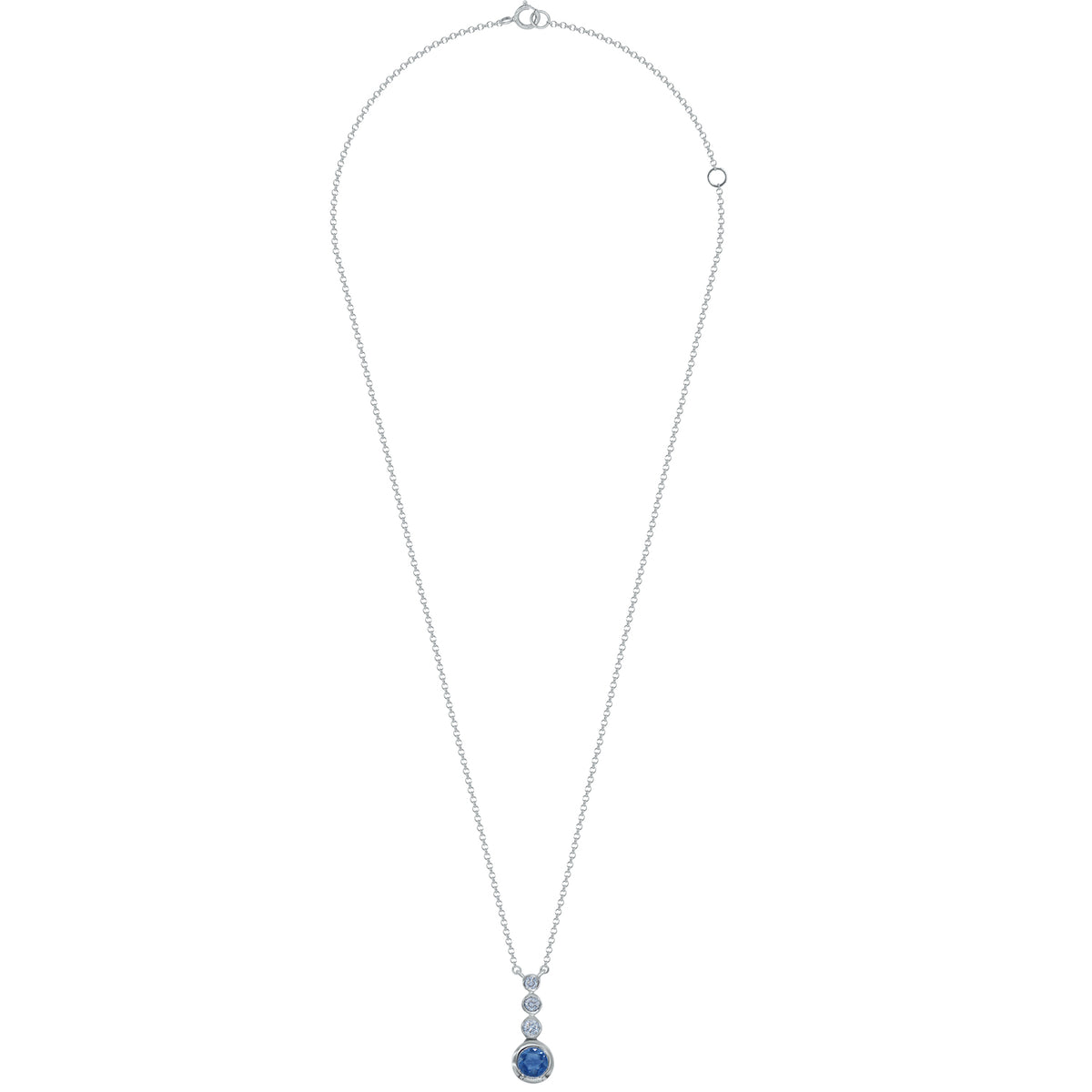 Sapphire Necklace. Sapphire and diamond necklace. Sapphire necklace for gift. Chain necklace. Anatol jewelry. Fine jewelry. Golden Hall. Kifissia. Athens. Χρυσό κολιέ. Κολιέ με διαμάντια. Χρυσά κοσμήματα. Κηφισιά. Κολιέ με μπριγιάν. Κολιέ με ζαφείρια. Κολιέ με μπριγιάν και ζαφείρια.