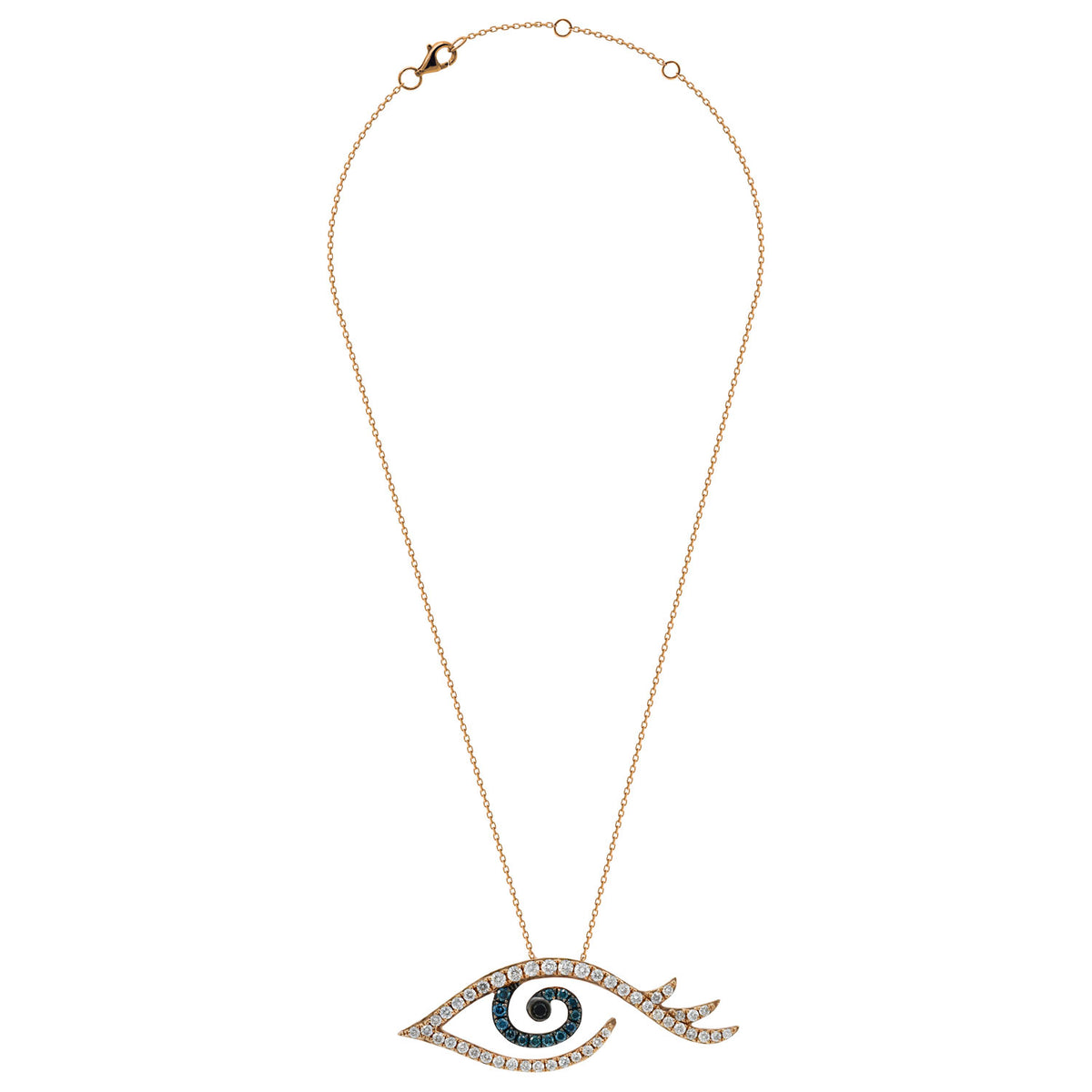 Blue Diamond Eye Necklace