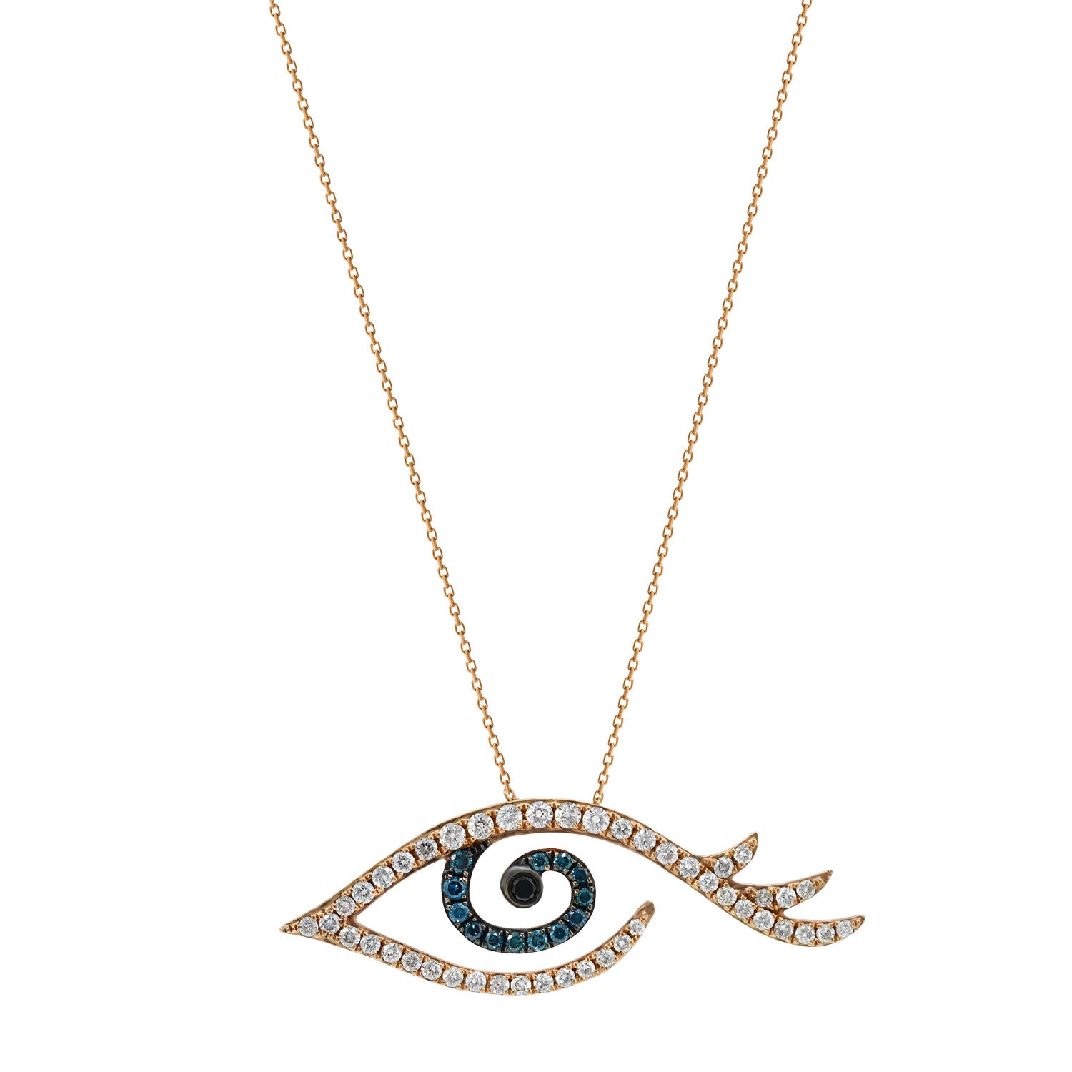 Blue Diamond Eye Necklace