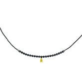 Yellow Diamond Pear Drop Necklace