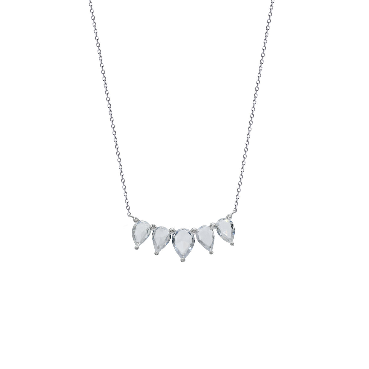 Rose Cut Sapphire Necklace