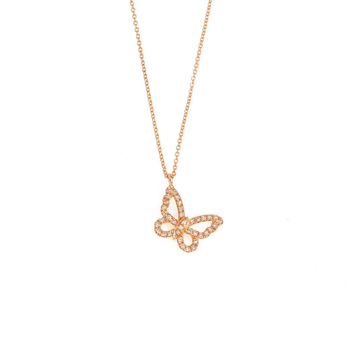 Diamond butterfly necklace. Κολιέ πεταλούδα.