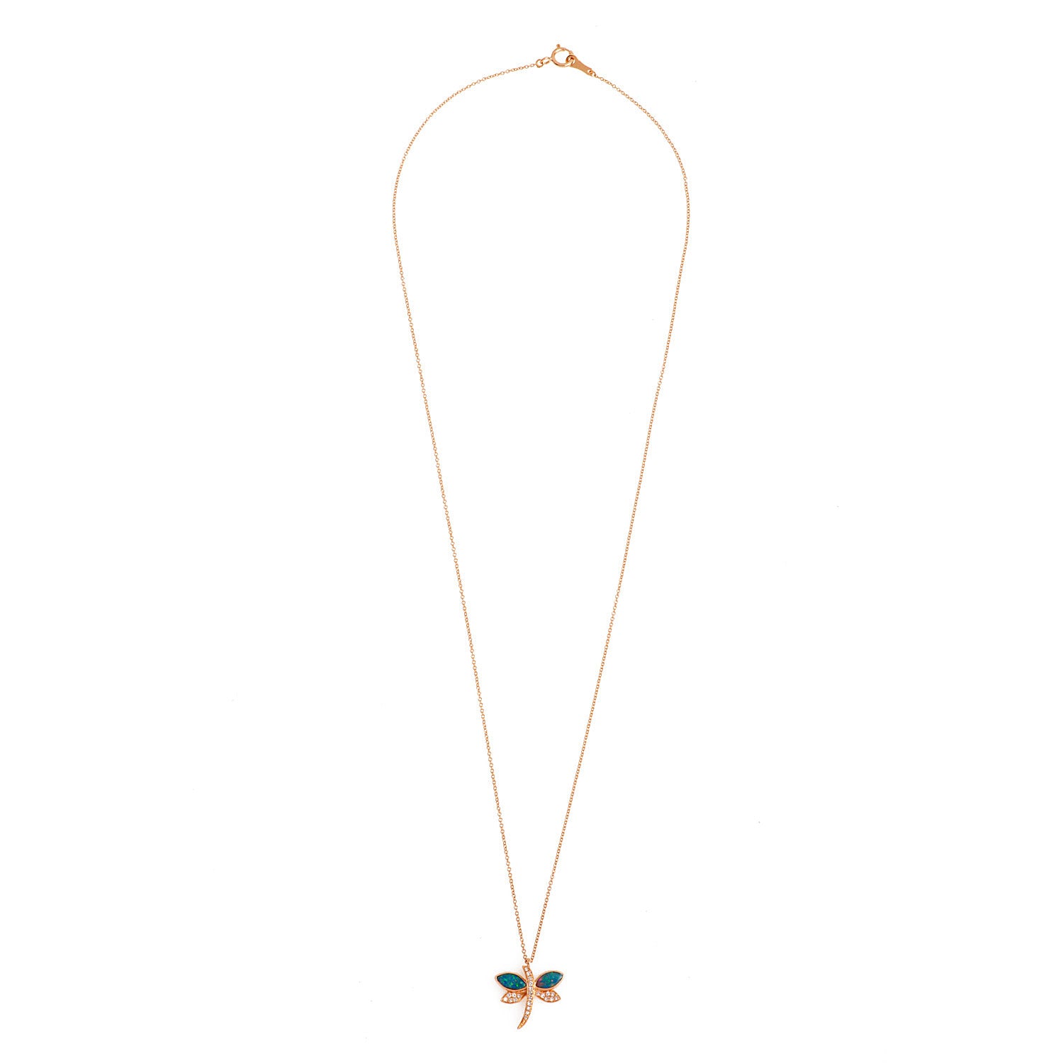 Diamond butterfly necklace. Opal butterfly necklace. Κολιέ πεταλούδα