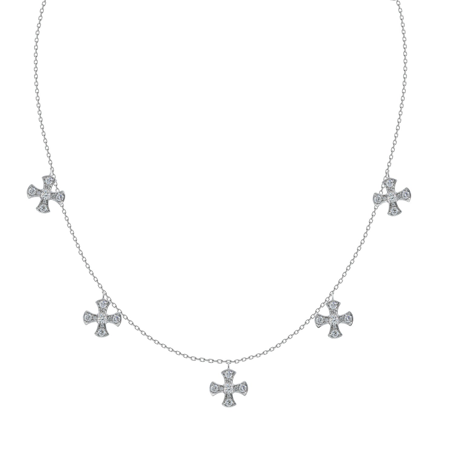 Hanging Crosses Necklace