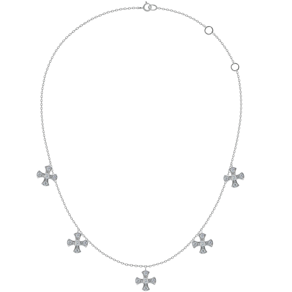 Hanging Crosses Necklace