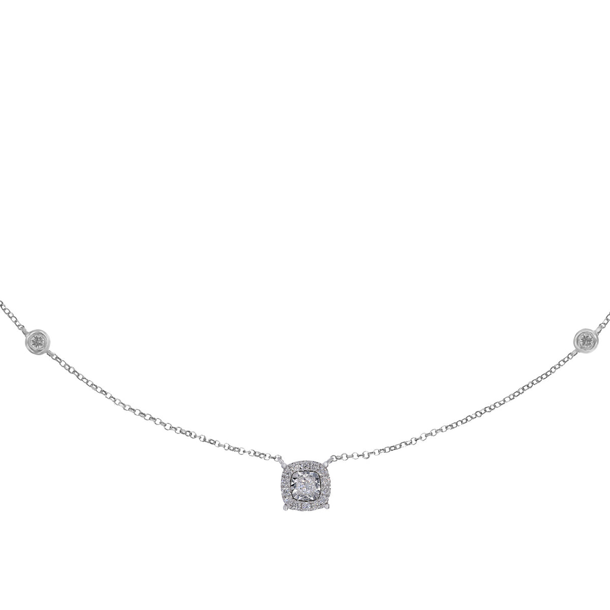 Diamond Necklace. Square diamond necklace