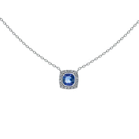 Sapphire Necklace. Sapphire and diamond necklace. Sapphire necklace for gift. Chain necklace. Anatol jewelry. Fine jewelry. Golden Hall. Kifissia. Athens. Χρυσό κολιέ. Κολιέ με διαμάντια. Χρυσά κοσμήματα. Κηφισιά. Κολιέ με μπριγιάν. Κολιέ με ζαφείρια. Κολιέ με μπριγιάν και ζαφείρια.