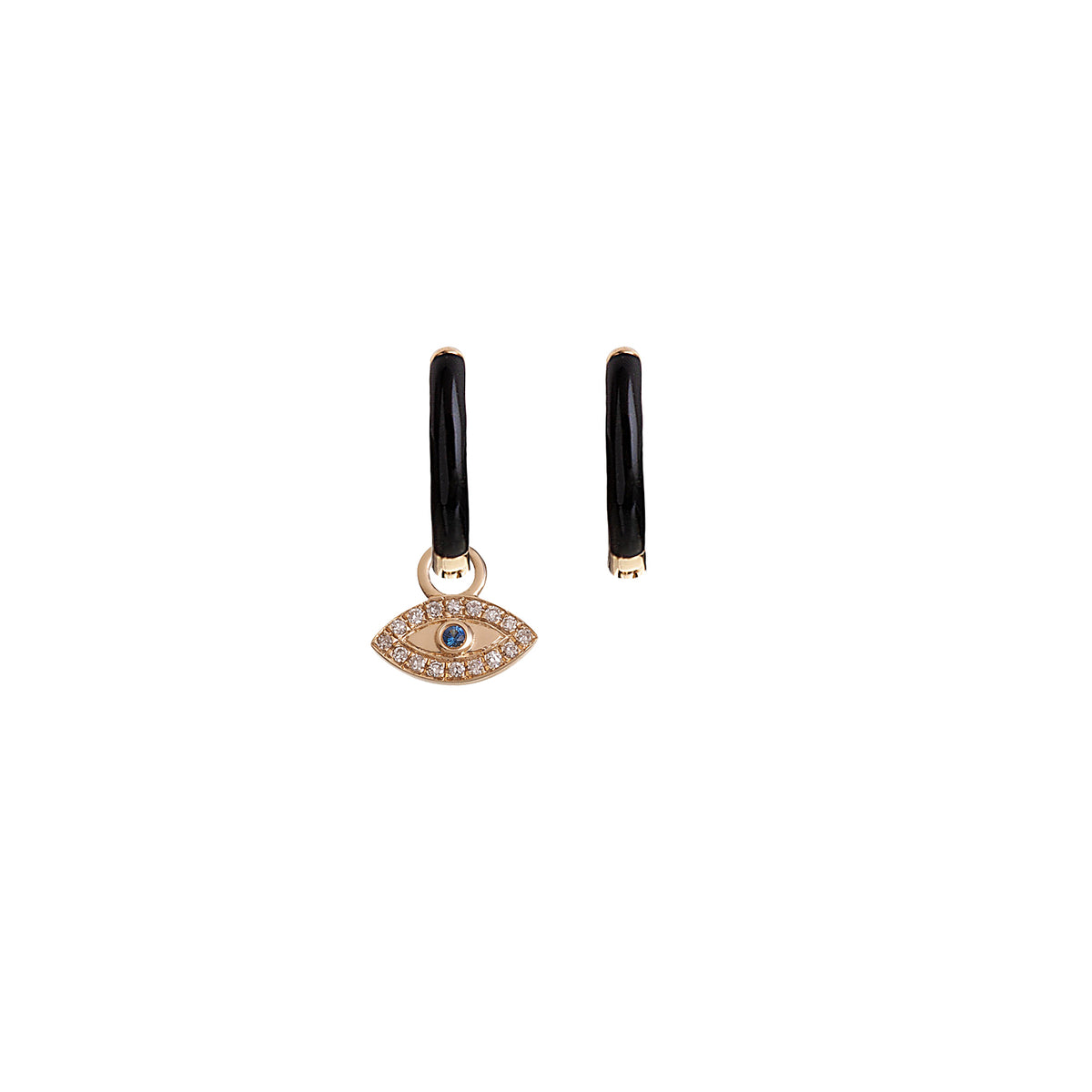 Diamond Eye Hoop Earrings