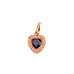 Diamond and Sapphire Heart Pendant