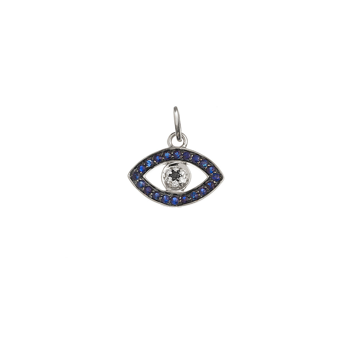 Sapphire Outline Eye Pendant