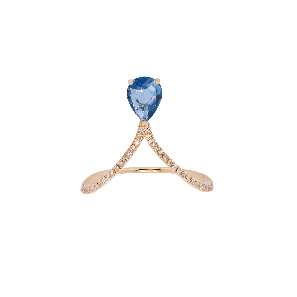 Blue Sapphire and Diamond Ring