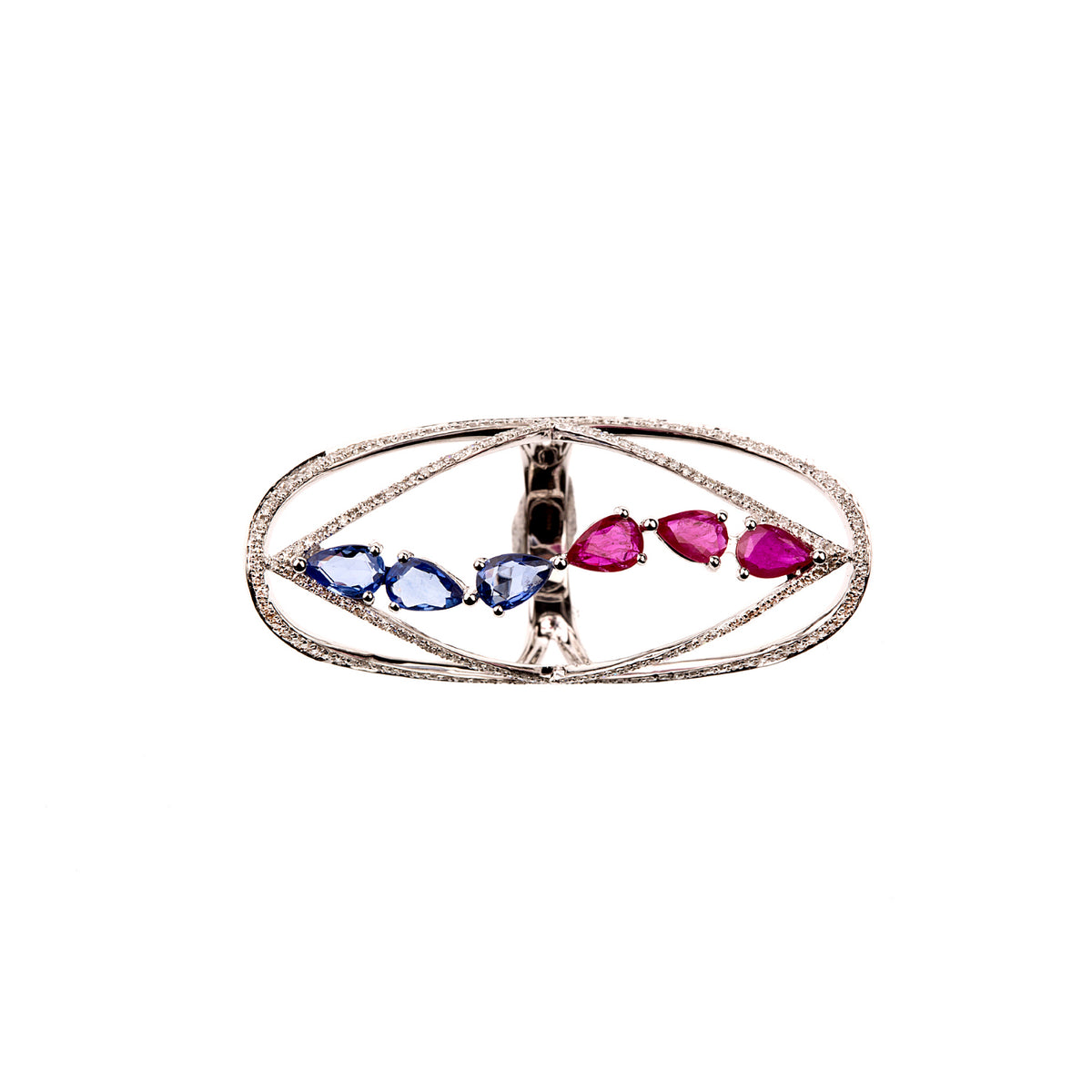 Sapphire and Ruby Starstruck Ring
