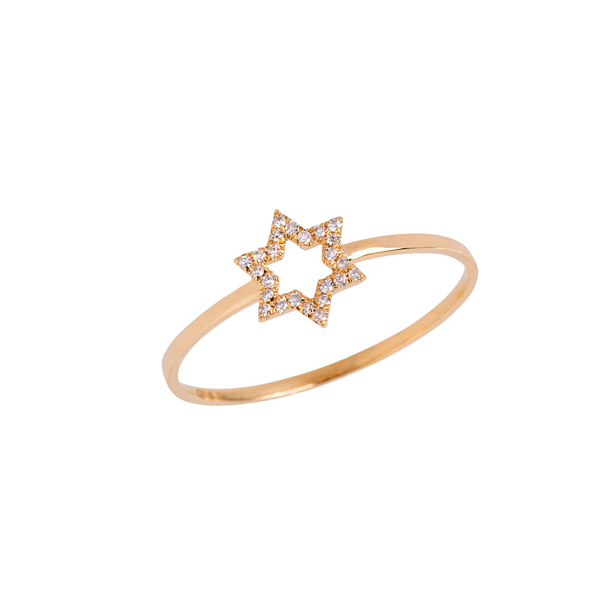 Diamond Star Ring. Yellow gold ring. Δαχτυλίδι αστέρι. Δαχτυλίδι με μπριγιάν.