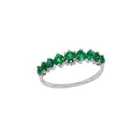 Emerald band. Emerald eternity ring. Emerald ring.
