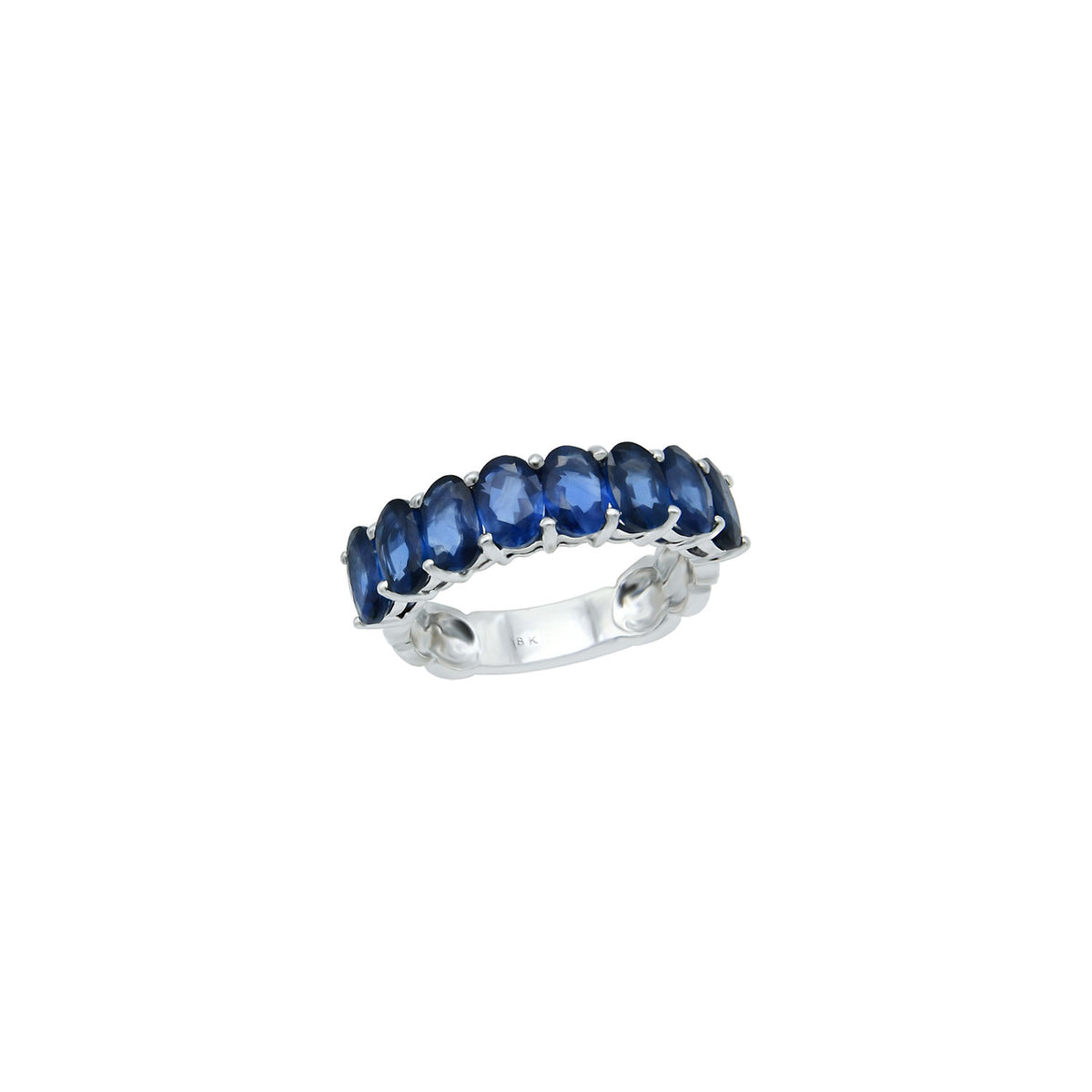 Sapphire band. Sapphire eternity ring. Sapphire ring. Oval sapphires ring.