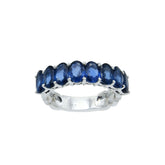 Sapphire band. Sapphire eternity ring. Sapphire ring. Oval sapphires ring.