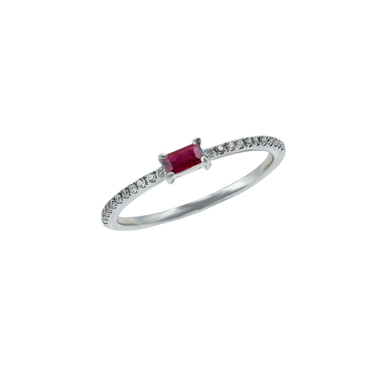 Ruby ring. Ruby and diamond ring.