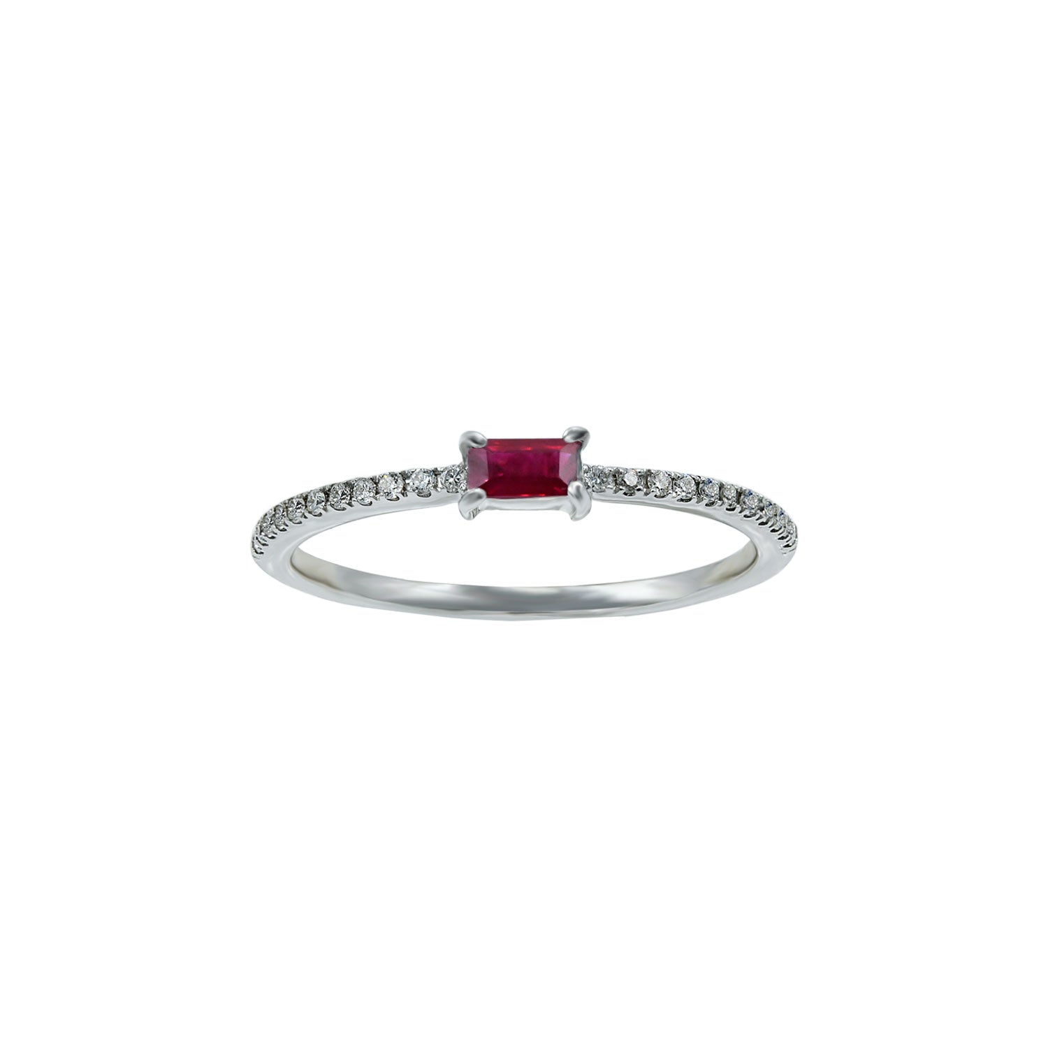 Ruby ring. Ruby and diamond ring.