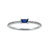 Sapphire ring. Diamond and sapphire ring.