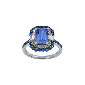 Tanzanite Ring. Sapphire Ring. Diamond Ring. Δαχτθλίδι με τανζανίτη. 