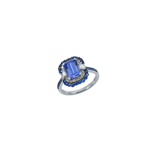 Tanzanite Ring. Sapphire Ring. Diamond Ring. Δαχτθλίδι με τανζανίτη. 