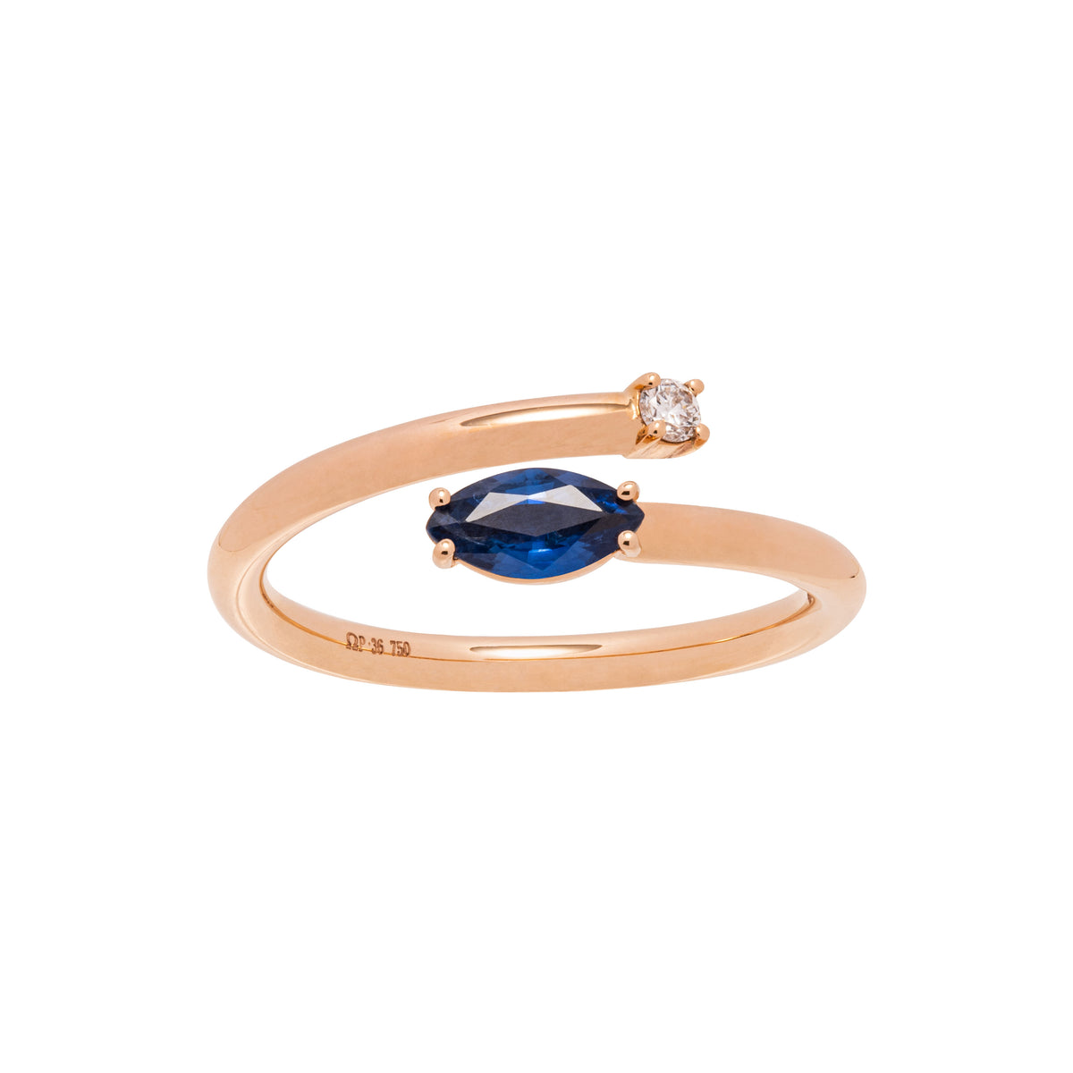 Diamond and sapphire ring. Blue sapphire ring. Marquise shape sapphire ring. Blue stone ring