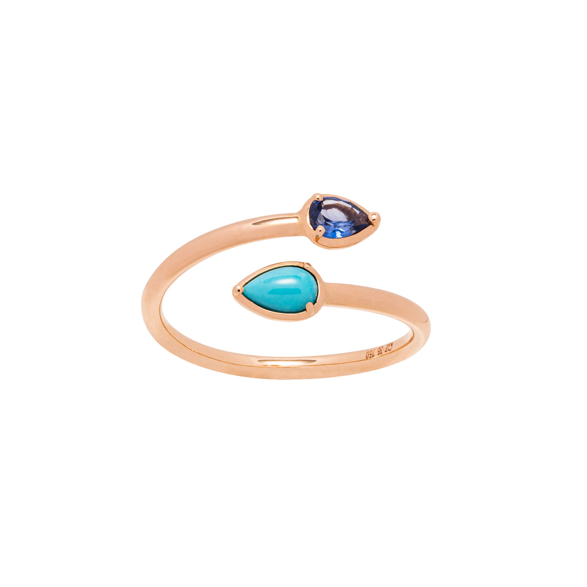 Sapphire and Turquoise Ring. Blue stone ring.