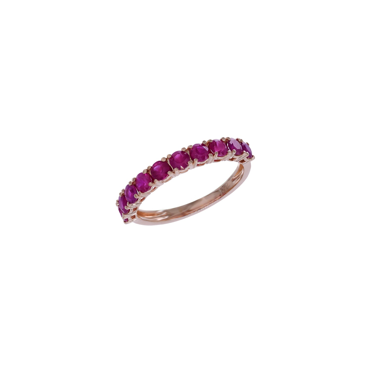 Ruby Ring. Eternity ring. Ring with red colour stones. Ruby eternity ring.