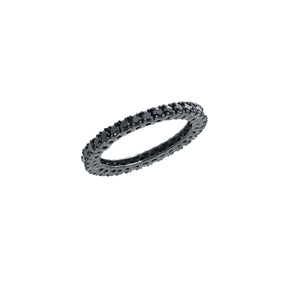 Eternity Ring. Black diamond eternity ring. Black diamond ring.