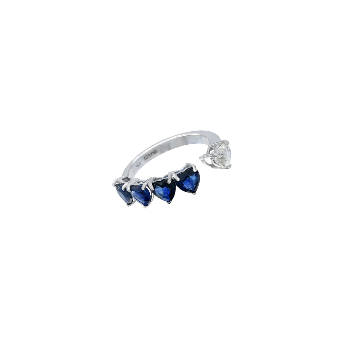 Sapphire Hearts Ring