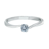 0.25ct Twist Setting Diamond Engagement Ring
